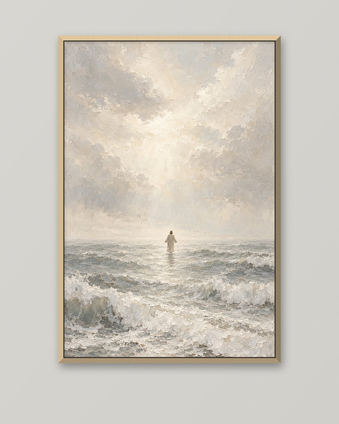 Sálvame, Señor — Vertical, cuadro religioso moderno
