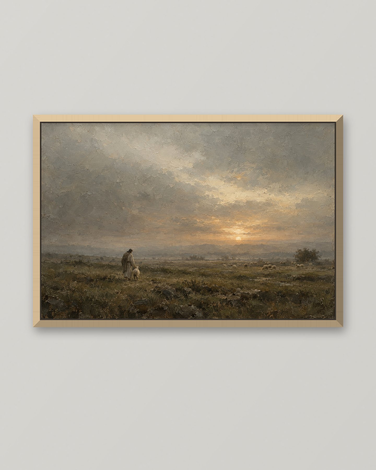 De vuelta a casa — Atardecer, cuadro religioso moderno