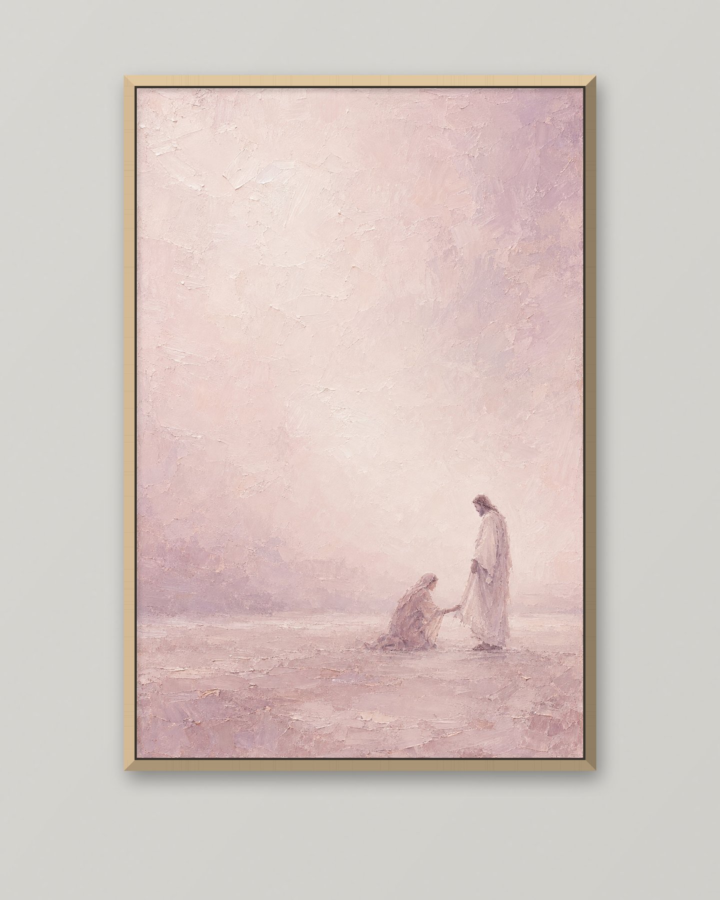 Tu fe te ha salvado — Rosa, cuadro religioso moderno